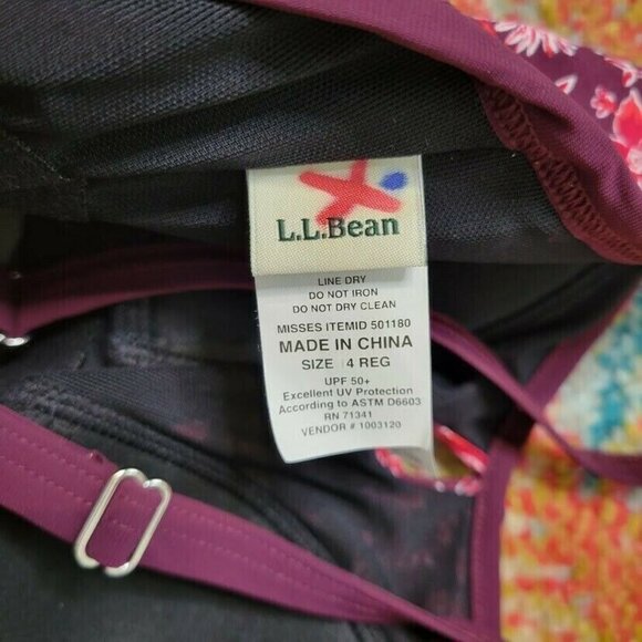 LL Bean Swimsuit Womens 4 Seashore Sweetheart Tanksuit One Piece - Picture 10 of 13